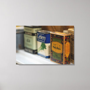 Vintage Spice Rack Collection Canvas Print