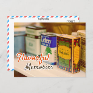 Vintage Spice Tins Postcard