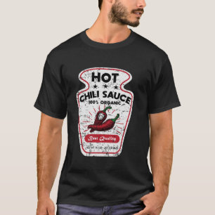 Vintage Spicy Chilli Hot Sauce Costume Funny Hallo T-Shirt