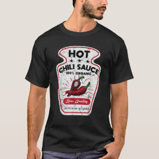 Vintage Spicy Chilli Hot Sauce Costume Funny Hallo T-Shirt