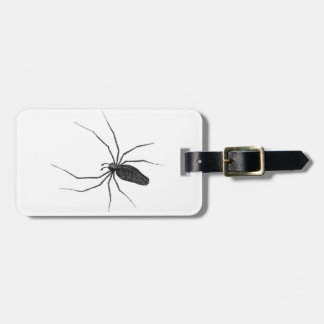 Vintage spider art luggage tag