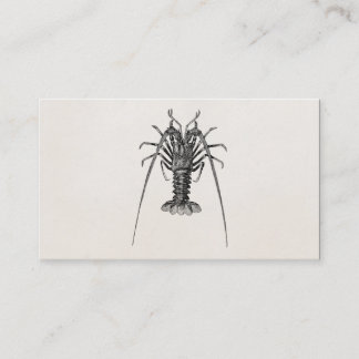 Vintage Spiny Lobster Personalised Template Business Card