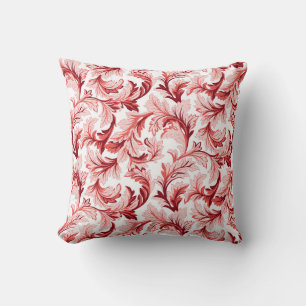 Vintage spiral baroque leaves, decorative. cushion