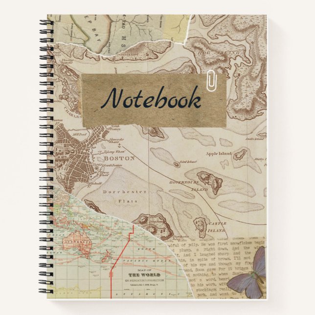 Vintage Spiral Notebook 8.5" x 11"  (Front)
