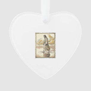 Vintage Spiritual Water Walk Engraving Ornament