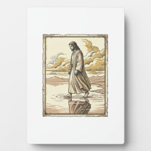 Vintage Spiritual Water Walk Engraving Plaque