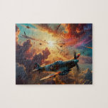 Vintage Spitfire Puzzle: Piece Together History  Jigsaw Puzzle<br><div class="desc">Embark on an aerial journey through history with our Vintage Spitfire Puzzle fantasy Art. This captivating puzzle features a stunning depiction of the legendary World War II fighter aircraft, the Spitfire. Dive into the intricate details of this iconic plane as you assemble each piece, capturing the spirit of courage and...</div>