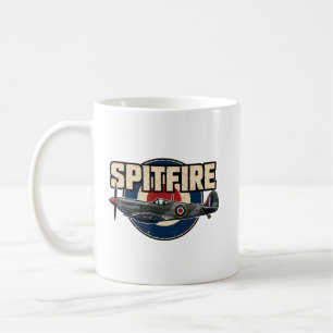 Vintage Spitfire WWII Fighter Plane Coffee Mug