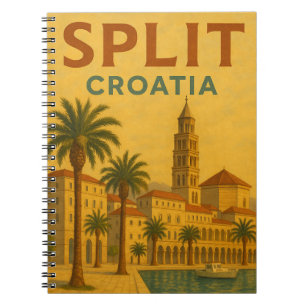 Vintage Split Croatia Dalmatia Travel Notebook