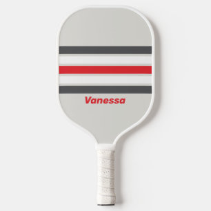 Vintage Split Wingtip Across Striping with Name Pickleball Paddle