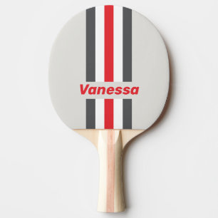 Vintage Split Wingtip Pin Striped with Name Ping Pong Paddle