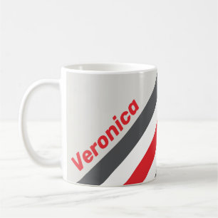 Vintage Split Wingtip Stripes with Name Coffee Mug