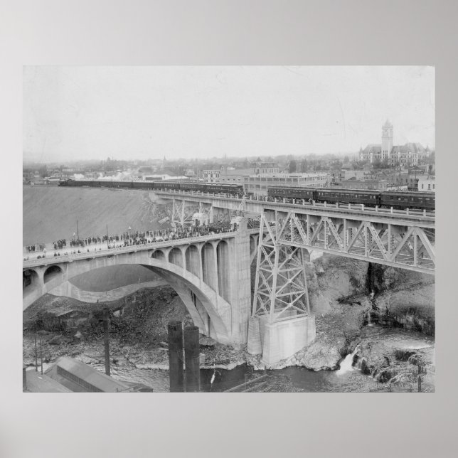 Vintage Spokane Railroad Poster (Front)