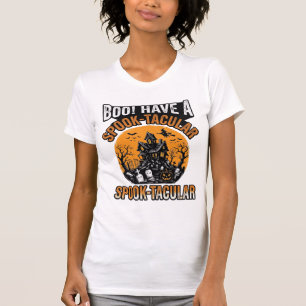 Vintage Spook-Tacular Halloween Haunted House Shir T-Shirt