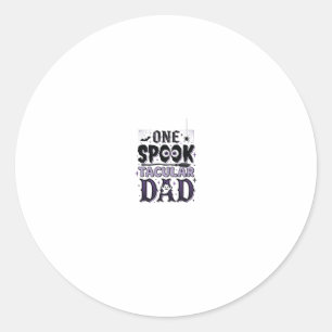 Vintage Spooktacular Dad Halloween Shirt Design_1 Classic Round Sticker