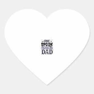 Vintage Spooktacular Dad Halloween Shirt Design_1 Heart Sticker