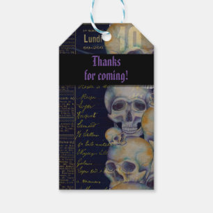 Vintage Spooky Halloween Skull Party Favour Tags