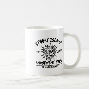 Vintage Spooky Island Est 2002 Amusement Park Isla Coffee Mug