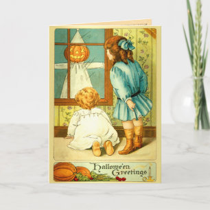 Vintage Spooky Kids Halloween Card