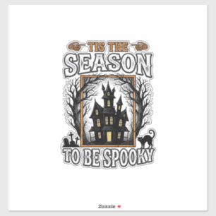 Vintage Spooky Season Haunted House Halloween Desi