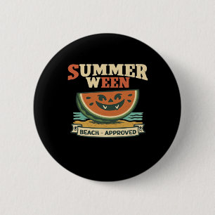 Vintage Spooky Summerween Watermelon - Spooky Summ 6 Cm Round Badge