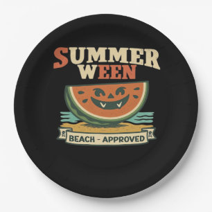Vintage Spooky Summerween Watermelon - Spooky Summ Paper Plate