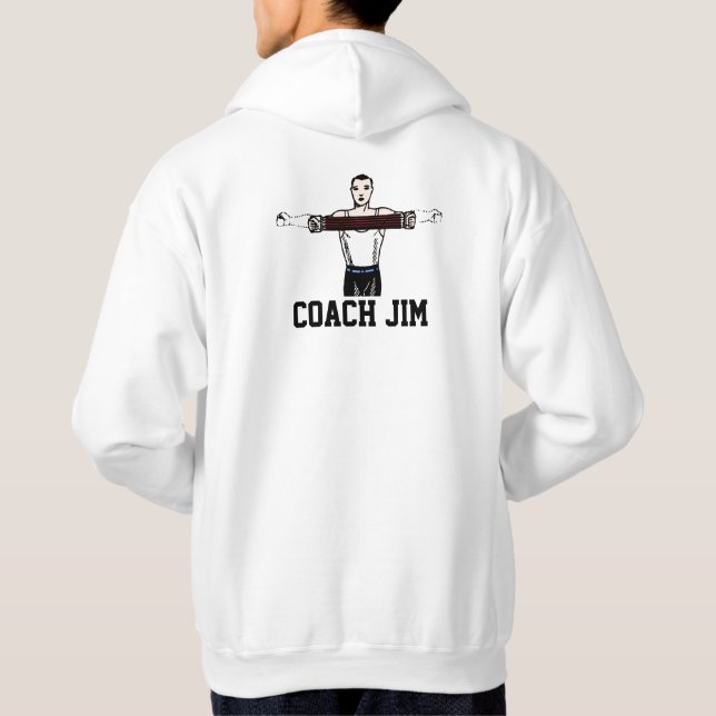 VINTAGE SPORT Coaching Personalised Hoodie (Back)