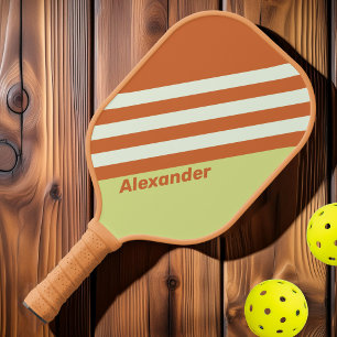 Vintage Sport Desert Cactus Stripes with Name Pickleball Paddle