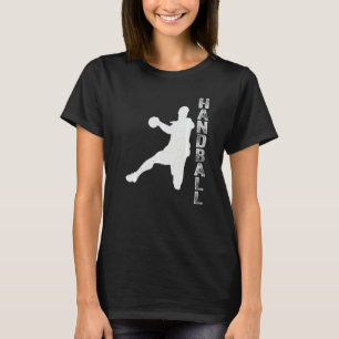 Vintage Sport Handball Handball Man Silhouette T-Shirt