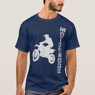 Vintage Sport Motocross Lovers Motocross Man Silho T-Shirt