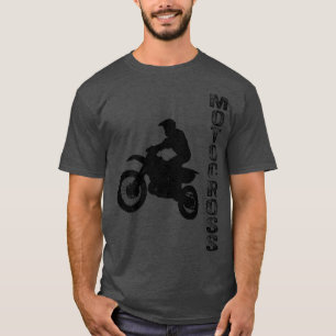 Vintage Sport Motocross Lovers Motocross Man Silho T-Shirt