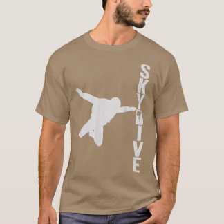 Vintage Sport Skydiving Lovers Skydiving Man Silho T-Shirt