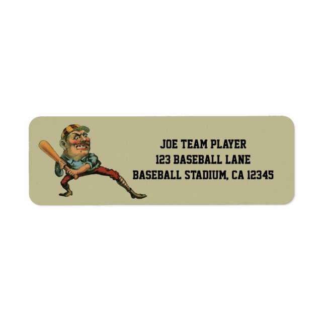 Vintage Sports, Angry Baseball Player Batter (Front)
