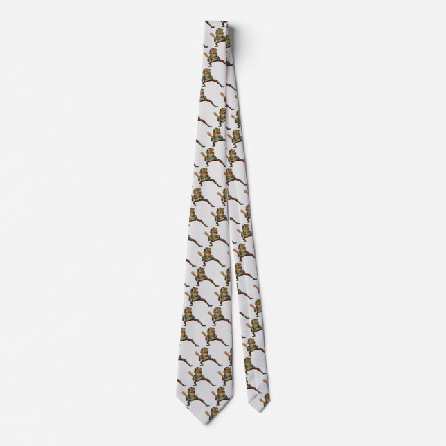 Vintage Sports, Angry Baseball Player Batter Tie (Front)