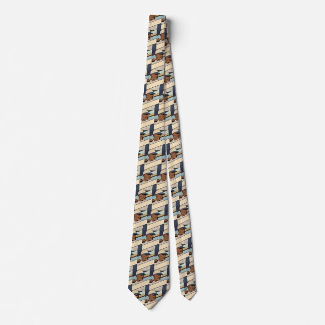 Vintage Sports Baseball Batter, Stylised Art Tie (Front)