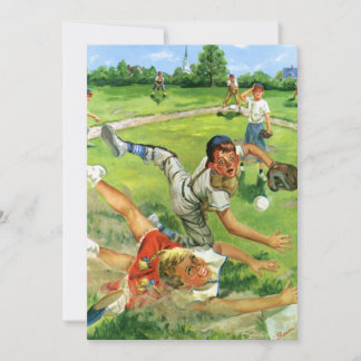 Vintage Sports Baseball, Children Teams Playing