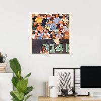 Vintage Sports Baseball Fans Watching a Game