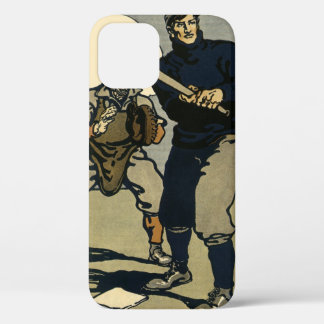 Vintage Sports Baseball Players, Stylised Art iPhone 12 Case