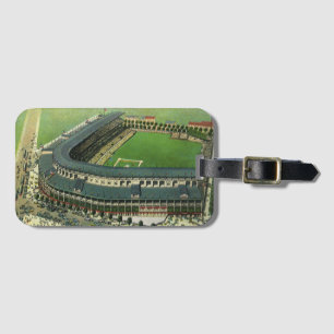 Vintage Sports Baseball Stadium, Aerial View Luggage Tag