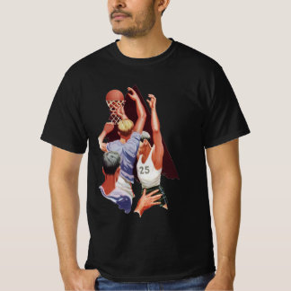 Vintage Sports, Basketball Players in a Game T-Shirt