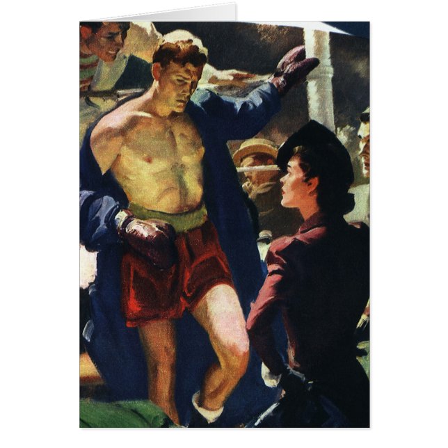 Vintage Sports Boxing, Boxer Leaving the Ring (Front)