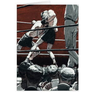 Vintage Sports Boxing, Boxers Fight in the Ring