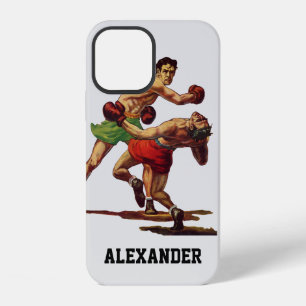 Vintage Sports Boxing, Boxers in a Fight iPhone 12 Case