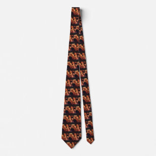 Vintage Sports Boxing, Boxers Punching Fight Tie