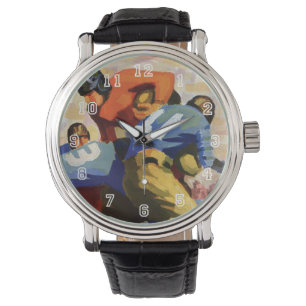 Vintage Sports, Football Players in a Game Watch