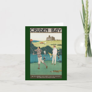 Vintage Sports Golf in Scotland, Golfers Golfing Card