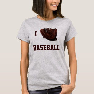 Vintage Sports, I Love Baseball, I Glove Baseball T-Shirt