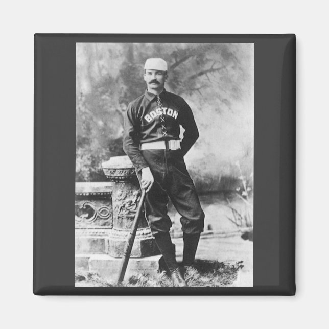 Vintage Sports Photo, Boston Baseball Player Magnet (Front)