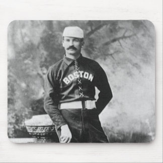 Vintage Sports Photo, Boston Baseball Player Mouse Pad