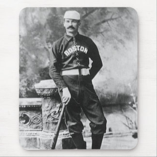 Vintage Sports Photo, Boston Baseball Player Mouse Pad